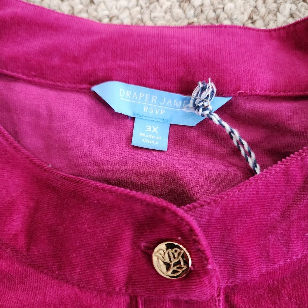 NWT Draper James RSVP Long Sleeve Corduroy Dress Size 3X - Picture 7 of 11